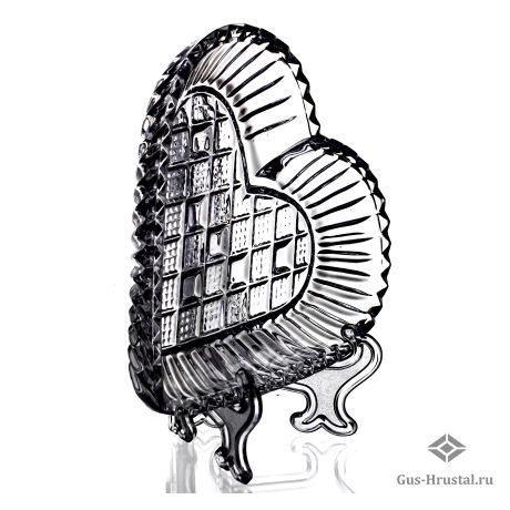 Декоративная вазочка - Сердце - БА вазочка СЕРДЦЕ Бахметьевская артель - Икорница из бесцветного хрусталя Декоративная вазочка - Сердце 560017 Бахметьевская артель